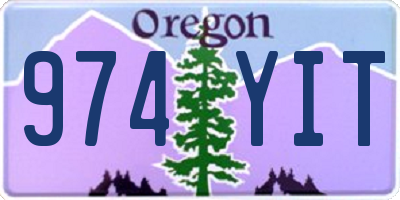 OR license plate 974YIT