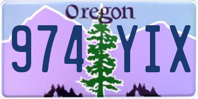 OR license plate 974YIX