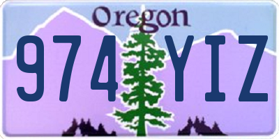 OR license plate 974YIZ