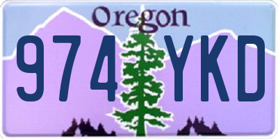 OR license plate 974YKD