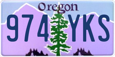 OR license plate 974YKS