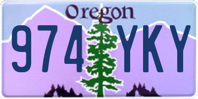 OR license plate 974YKY