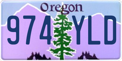 OR license plate 974YLD