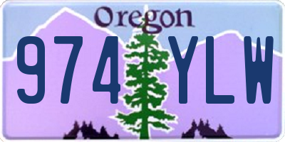 OR license plate 974YLW