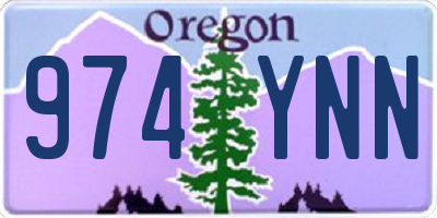 OR license plate 974YNN