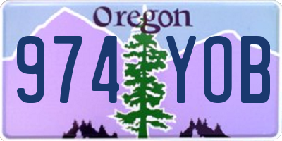 OR license plate 974YOB