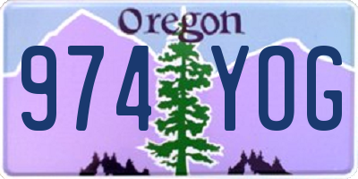 OR license plate 974YOG