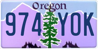 OR license plate 974YOK