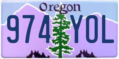 OR license plate 974YOL