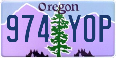 OR license plate 974YOP