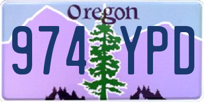 OR license plate 974YPD