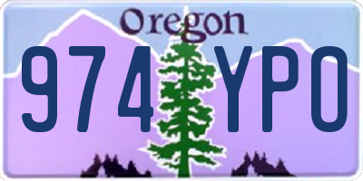 OR license plate 974YPO