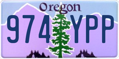 OR license plate 974YPP