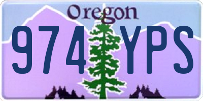 OR license plate 974YPS