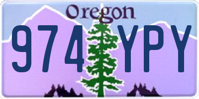 OR license plate 974YPY