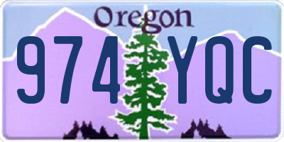 OR license plate 974YQC