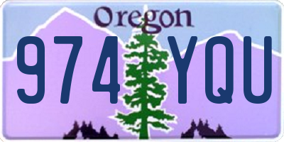 OR license plate 974YQU