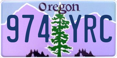 OR license plate 974YRC