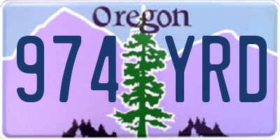 OR license plate 974YRD