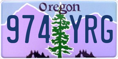 OR license plate 974YRG