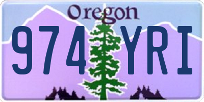 OR license plate 974YRI