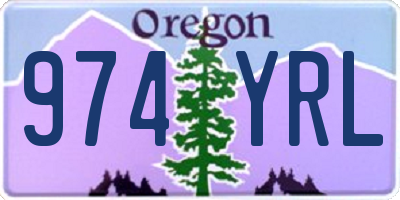 OR license plate 974YRL