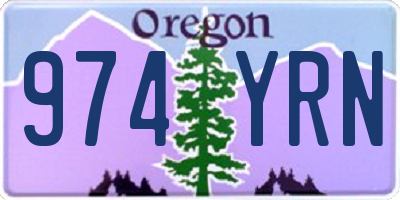 OR license plate 974YRN