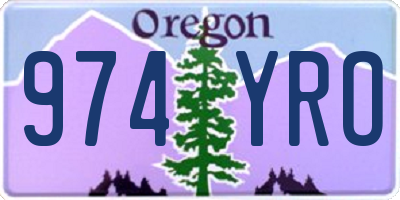 OR license plate 974YRO