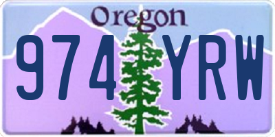 OR license plate 974YRW
