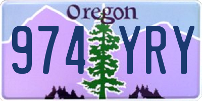 OR license plate 974YRY