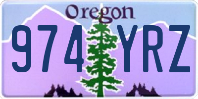 OR license plate 974YRZ