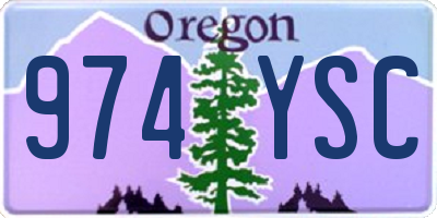 OR license plate 974YSC