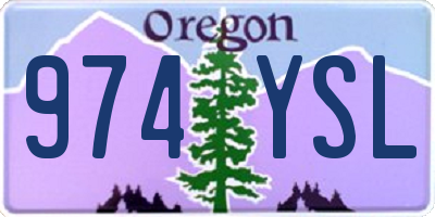 OR license plate 974YSL