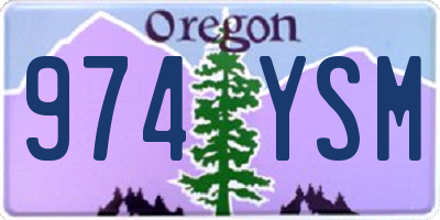 OR license plate 974YSM