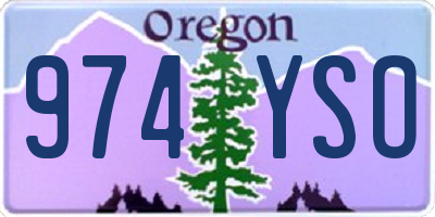 OR license plate 974YSO