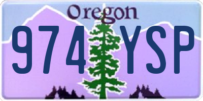 OR license plate 974YSP