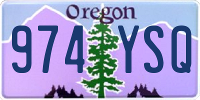 OR license plate 974YSQ