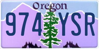 OR license plate 974YSR