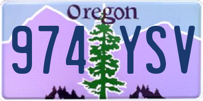 OR license plate 974YSV