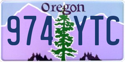 OR license plate 974YTC