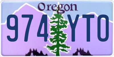 OR license plate 974YTO