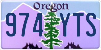 OR license plate 974YTS