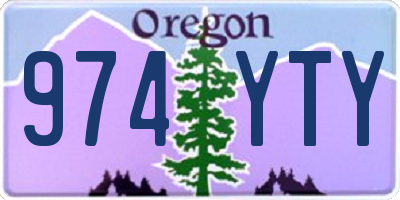 OR license plate 974YTY