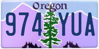 OR license plate 974YUA