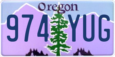 OR license plate 974YUG