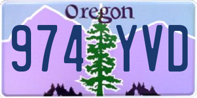 OR license plate 974YVD