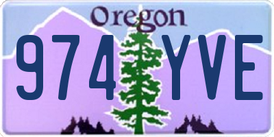 OR license plate 974YVE