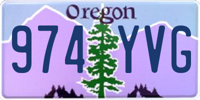 OR license plate 974YVG