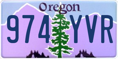 OR license plate 974YVR