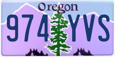 OR license plate 974YVS